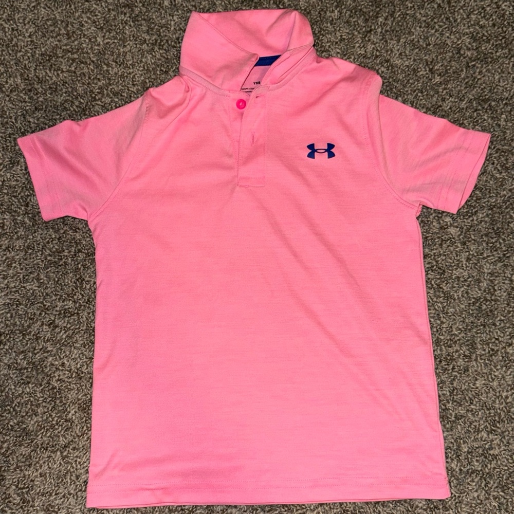 Under Armour Kids Pink Polo
